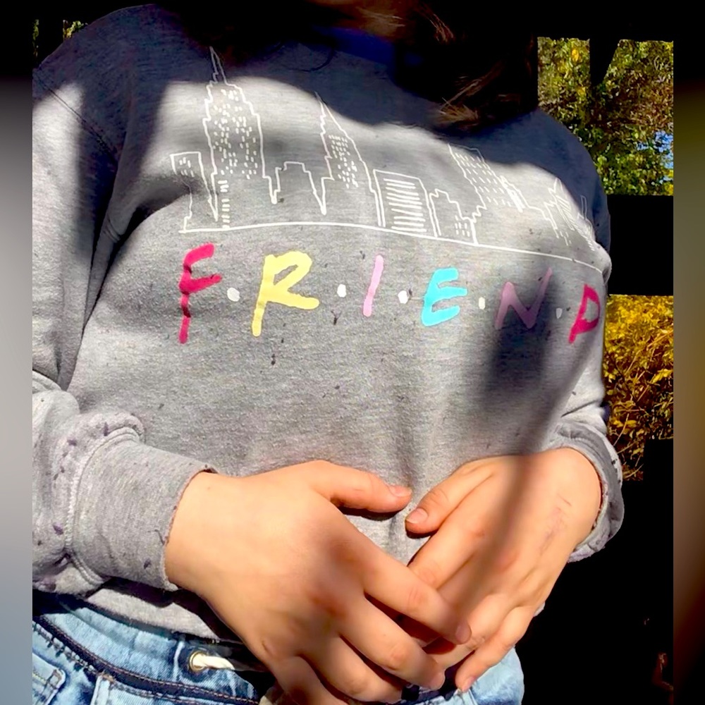 Friends Cropped Crew Neck